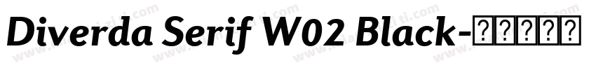 Diverda Serif W02 Black字体转换